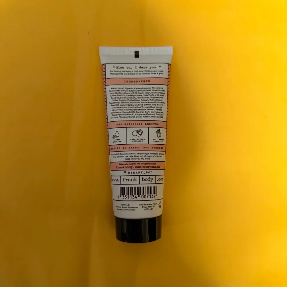 NEW Frank Body, Caffeinated Glow‎ Mask, 80ml
